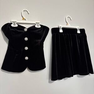Dynamite Black Velvet Two-Piece Set - Size XS/S